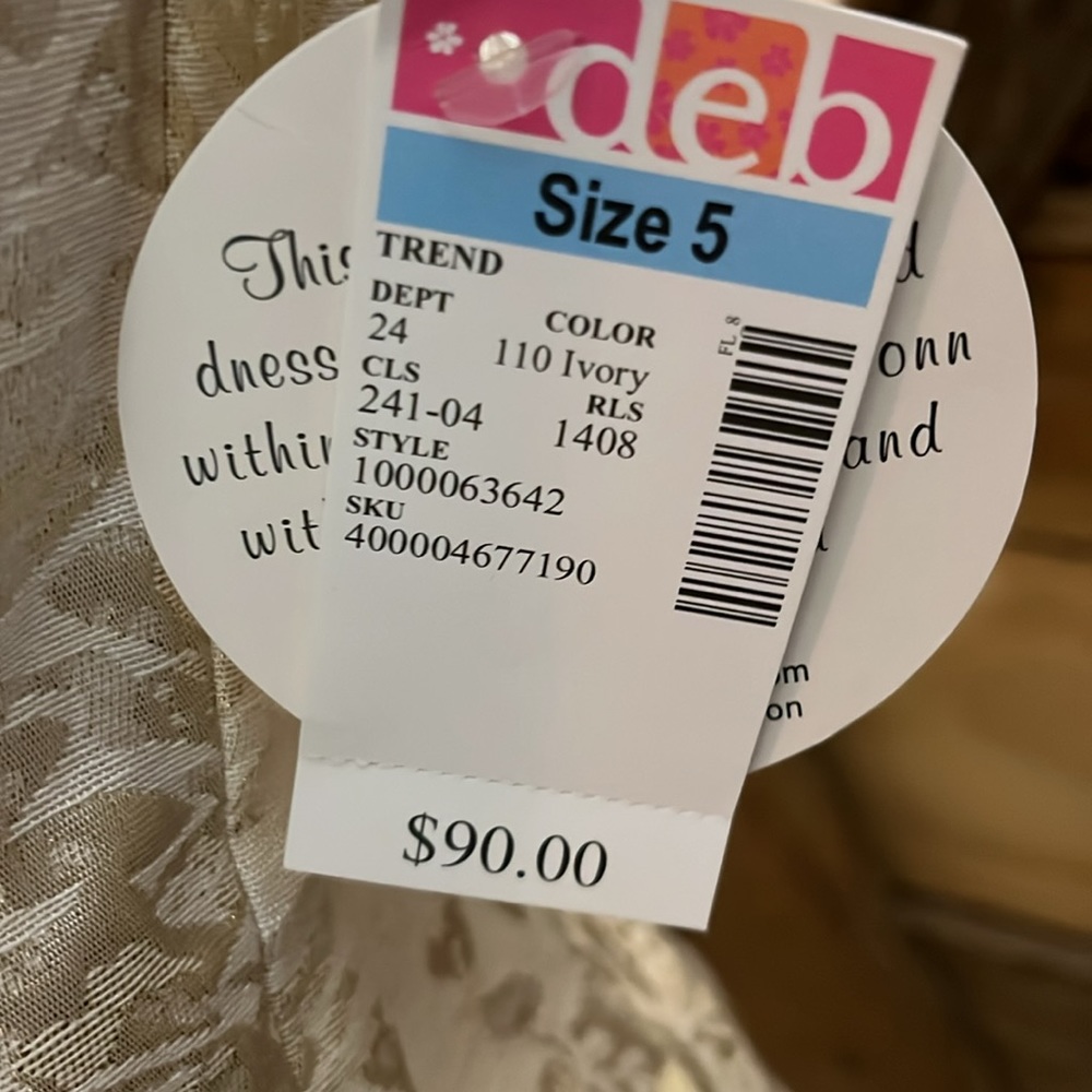 NWT Deb Strapless PartyDress Size 5 - Picture 5 of 5